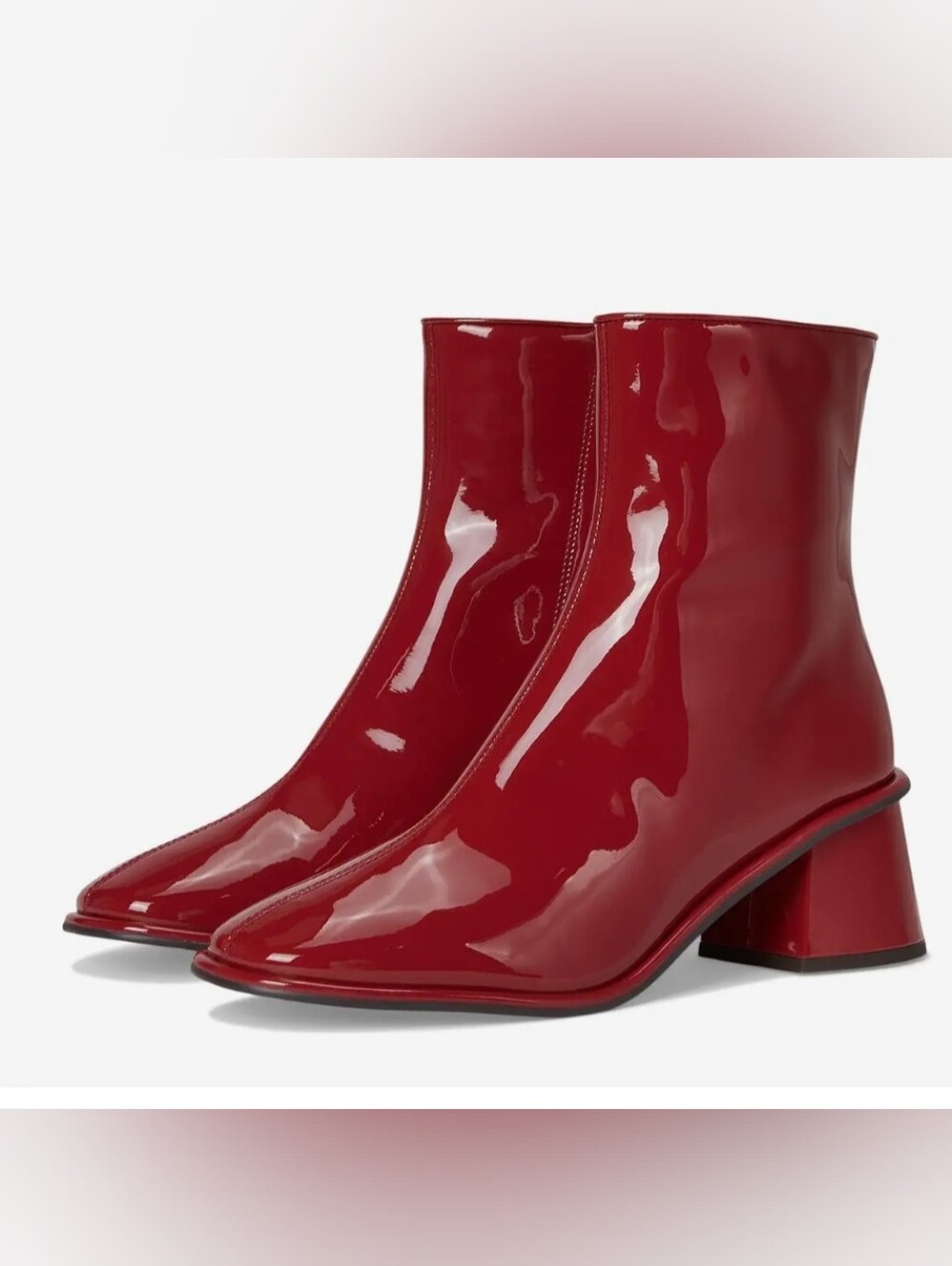 COACH Gigi Patent Leather Bootie in Ruby Red, Size 7.5